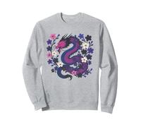 Genderfluid Japanese Dragon Queer Pride Flag Colors Floral Felpa