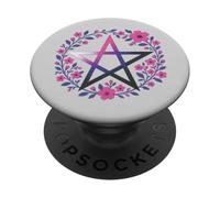 Genderfluid Pentagram Wiccan Pagan Queer Pride Flag Boho PopSockets PopGrip Adesivo
