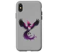 Genderfluid Phoenix Bird Queer Pride Flag Rising From Ashes Custodia per iPhone X/XS