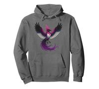 Genderfluid Phoenix Bird Queer Pride Flag Rising From Ashes Felpa con Cappuccio