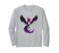 Genderfluid Phoenix Bird Queer Pride Flag Rising From Ashes Maglia a Manica