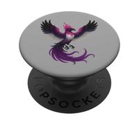 Genderfluid Phoenix Bird Queer Pride Flag Rising From Ashes PopSockets PopGrip Adesivo
