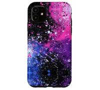 Genderfluid Pride Colors Abstract Splatter Ink Art Tie Dye Custodia per iPhone 11