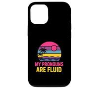 Genderfluid Pride My Pronouns Are Fluid Rosa Viola Nero Custodia per iPhone 12/12 Pro