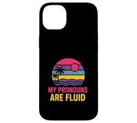 Genderfluid Pride My Pronouns Are Fluid Rosa Viola Nero Custodia per iPhone 14 Plus