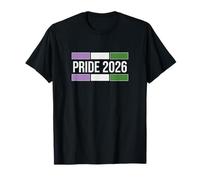 Genderqueer Pride 2026 Marcia dell'orgoglio LGBT o parata Maglietta