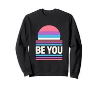 Genderqueer Pride Be You Retro Lavanda LGBTQ+ Felpa