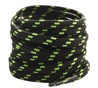 Gendewiner 1 Paio 140 cm Lunghi Nero/Verde neon Lacci Spessi Rotondi Corda per Scarpe da Trekking, Calcio, Lavoro - Compatibili con Asics, Lowa, Timberland, Adidas, Converse