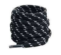 Gendewiner 1 Paio 160 cm Lunghi Nero/Bianco Lacci Spessi Rotondi Corda per Scarpe da Trekking, Calcio, Lavoro - Compatibili con Asics, Lowa, Timberland, Adidas, Converse