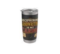 Genealogia Genealogista Ancestry Deciphering Handwriting Bicchiere termico in acciaio inox doppia parete
