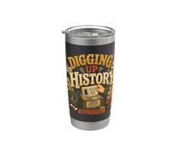Genealogia Genealogista Ancestry Digging Up History Bicchiere termico in acciaio inox doppia parete