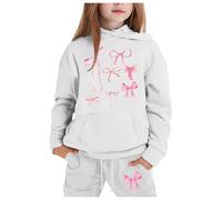 Geneirc 2 Pezzi Tuta Bambina Sportswear Multi Color Top E Pantaloni Kids Felpa A Maniche Lunghe Cordinata Full Print Pantalone Chic Ed Elegante 2-14 Anni Completo