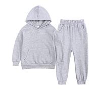 Geneirc Bambina Ragazzo Tuta Sportiva,Tuta Set Sport Largo Foderato Jogger Bambini Da Bambino Felpa A Maniche Lunghe Felpata Jogging Ginnastica Chic Ed Elegante Autunno Inverno Per Regalo