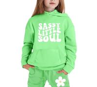 Geneirc Set Di Felpe Per Ragazze E Bambine Sportswear Multi Color Jogger Tuta Bambini Da Bambino Felpa A Maniche Lunghe Pantaloni Gamba Larga Autunno Inverno Outfit Jogging,la Casa,Scuola, Spesa