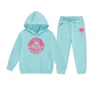 Geneirc Tuta Sportiva Bambina 2 pezzi Autunno Track Suits Bambini Casual Pullover Felpa A Maniche Lunghe Felpata Jogging Ginnastica Moda Manica Lunga Tute Sportive 3-15 Anni