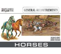 General Accoutrements - Horses (18 Multi Part Hard Plastic 28mm Figures)……