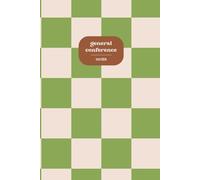 General Conference Journal: Premium 6x9” - Full Color Green Checkered Notebook for Church of Jesus Christ of Latter-day Saints Members