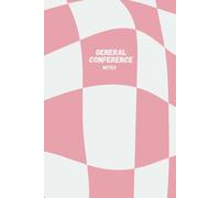 General Conference Journal: Premium 6x9” - Full Color Pink Wavy Checkered Notebook for Church of Jesus Christ of Latter-day Saints Members
