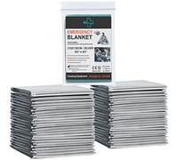 General Medi, Coperta termica di emergenza in Mylar (confezione da 12 pezzi), coperta di sopravvivenza perfetta per esterni, escursionismo, maratone o primo soccorso