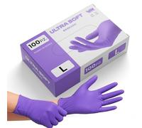 general merchandising Guanti in Nitrile Viola Senza Polvere | Certificati CE EN455 EN374 | Monouso Ipoallergenici, Senza Lattice | Uso Medico, Estetica, Tatuaggi, Alimentare | Taglia L (100 Pezzi)