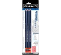 General Pencil 497BP Semi-Hex Graphite Drawing Pencils 4/Pkg-HB 2B 4B & 6B HB 2B 4B & 6B