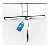 General Tergicristallo per doccia in acciaio inossidabile con tergivetro da 31 cm Tergivetro per doccia in acciaio inossidabile senza finestra di perforazione con gancio per parete