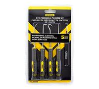 General Tools Set di 5 sonde di precisione, plettro e pinzette per artigianato, hobby ed elettronica, utensili manuali, colore nero