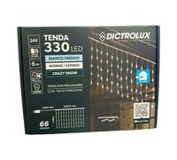 GENERAL TRADE TENDA LUMINOSA 330 LED BIANCO FREDDO 6 MT x 0,5 H PROGRAMMABILE