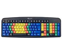 GeneralKeys Tastiera di apprendimento: Tastiera USB per Esercizi con codice Colore per Sistema a 10 Dita (apprendimento 10 Dita, Esercizi, colorato)