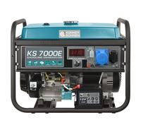 Generatore a benzina KS 7000E potenza massima 5500 W, con avviamento manuale/elettrico, indicatore livello olio, protezione da sovraccarico e cortocircuito, avvolgimento in rame