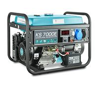 Generatore a benzina KS 7000E potenza massima 5500 W, con avviamento manuale/elettrico, indicatore livello olio, protezione da sovraccarico e cortocircuito, avvolgimento in rame