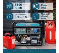 Generatore a gas/LPG "Könner & Söhnen" KS 7000E G