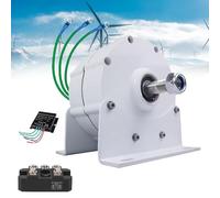 Generatore a Magnete Permanente Senza Ingranaggi a Bassa velocità 12V/24V/48V/110V/220V - Alternatore CA da 8000 W per Turbine eoliche e idrauliche, Base Resistente Inclusa