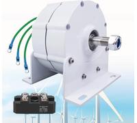 Generatore a Magneti Permanenti 12000W Senza Ingranaggi, Alternatore Trifase AC con Raddrizzatore per Turbine Eoliche/Idrauliche/Motori Diesel (12V 24V 48V) - Alta Efficienza, Azionamento Diretto。