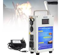 Generatore a manovella 220W, alimentatore portatile, con attacco a manovella e caricabatterie, strumento di illuminazione di emergenza per interruzioni di corrente/esplorazione sul campo 46AH/500W