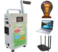 Generatore a manovella da 150 W Centrale elettrica portatile con caricabatterie per la ricarica di smartphone all'aperto di campeggio domestico