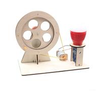 Generatore a manovella, kit educativo STEM in legno per esperimenti scientifici della scuola elementare, pacchetto di materiali fatti a mano fai da te per imparare concetti di elettricità e fisica in