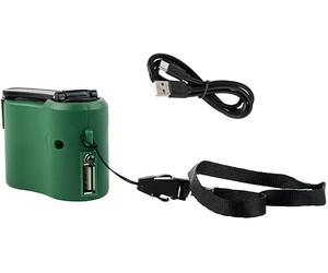 Generatore a manovella USB, caricatore manuale portatile di emergenza, materiale ABS resistente, profilo leggero portatile, compatibilità universale per uso domestico e ambienti professionali