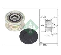 INA 535 0358 10 Dispositivo ruota libera alternatore