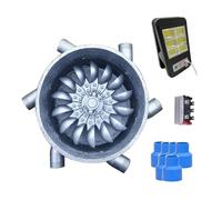 Generatore a turbina ad Acqua da 3 kW e Micro generatore idroelettrico con 6 ugelli, CA Senza spazzole da 110 V-230 V per Alimentazione off-Grid e Illuminazione Domestica con Luce da Giardino a