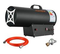 Generatore aria calda FUXTEC GH51 riscaldatore a gas tubo di collegamento e riduttore di pressione potenza termica 50 kW, portata d'aria 650 m³/h, protezione dal surriscaldamento (IMPORT GERMANIA)