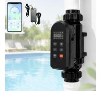 Generatore automatico di cloro salino, versione. Potenza in uscita regolabile dal 5% al 100%, con cella in titanio autopulente e allarme di sicurezza, for piscine interrate e fuori terra(25g/h)