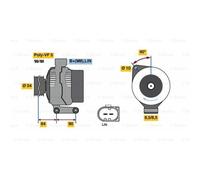 Generatore Bosch Alternatore 180A 14V Per Volvo V60 155 157 XC60 I Van 156