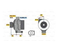 Generatore Bosch Alternatore 180A 14V Per Volvo V60 155 157 XC60 I Van 156