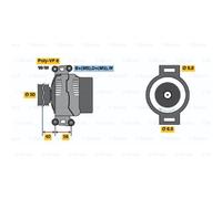 GENERATORE BOSCH ALTERNATORE 90A 14V Per MERCEDES-BENZ C-CLASS W202 S202