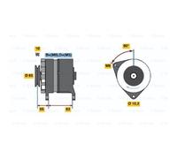 GENERATORE BOSCH ALTERNATORE 90A 14V Per SEAT TOLEDO I JETTA II CORRADO