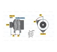Generatore Bosch Alternatore 90A 14V Per Toyota Corolla Station Wagon _E12J_