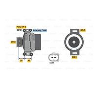 GENERATORE BOSCH LUCENTE 155A 14V PER BMW 1ER E87 Z4 COUPE E86 6ER E63