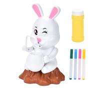 Generatore di bolle - Giocattolo soffiante anti anti perdite con disegno di coniglietto, macchina per pittura fai da te per feste | per bambini, attività all'aperto, compleanno, matrimonio e Pasqua