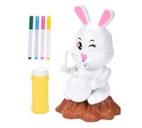 Generatore di Bolle,Giocattolo Soffiatore Coniglio Impermeabile - Mini macchina per la pittura e il montaggio di sé stesso,per attività all'aperto compleanno matrimonio Pasqua